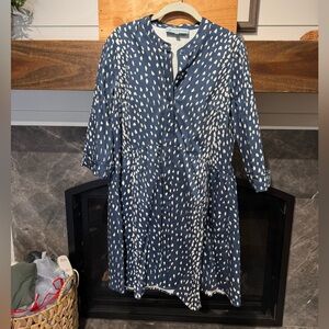 Tuckernuck Blue Antelope Royal Shirt Dress | LARGE